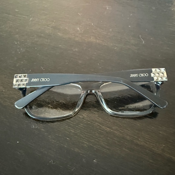 Jimmy Choo Clear Gray Wayfarer Glasses W Crystals❤️❤️❤️❤️ - Picture 8 of 9